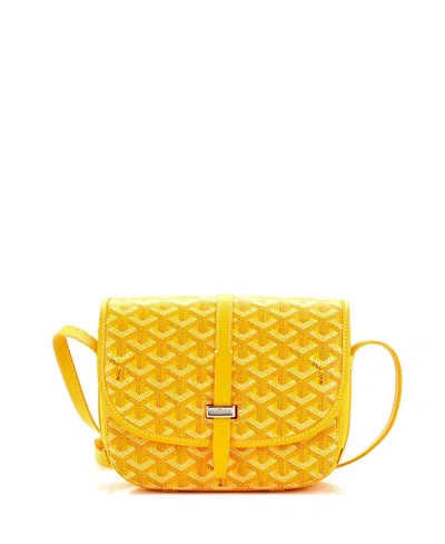 Pre-owned Pre-owned Goyard  Goyard Pm Belvedere Ii Messenger Bag Coated Canvas In Yellow