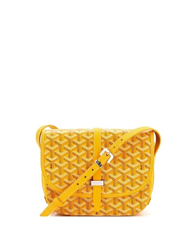 Pre-owned Pre-owned Goyard  Goyard Pm Belvedere Ii Messenger Bag Coated Canvas In Yellow