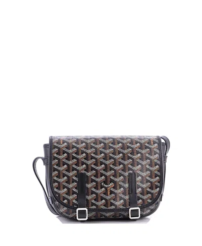 Pre-owned Pre-owned Goyard  Goyard Pm Belvedere Messenger Bag Coated Canvas In Black