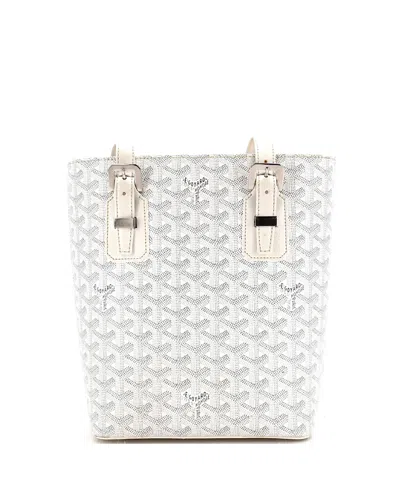 Pre-owned Pre-owned Goyard  Goyard Pm Comores Tote Coated Canvas In White