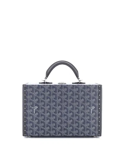 Pre-owned Pre-owned Goyard  Goyard Pm Grand Hotel Trunk Bag Coated Canvas In Gray