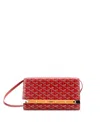 PRE-OWNED GOYARD PRE-OWNED GOYARD PM MONTE CARLO CLUTCH WITH STRAP COATED CANVAS