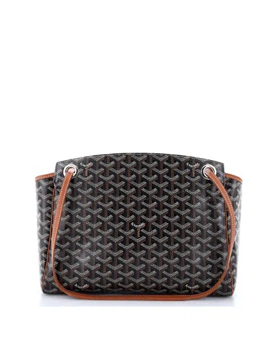 Pre-owned Pre-owned Goyard  Goyard Pm Rouette Bag Coated Canvas In Black