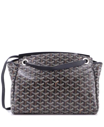 Pre-owned Pre-owned Goyard  Goyard Pm Rouette Bag Coated Canvas In Black