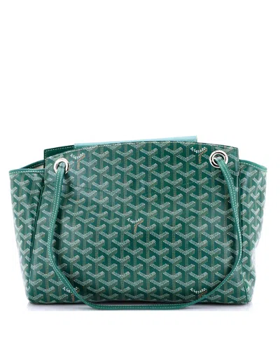 Pre-owned Pre-owned Goyard  Goyard Pm Rouette Bag Coated Canvas In Green