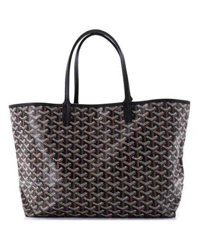 Pre-owned Pre-owned Goyard  Goyard Pm Saint Louis Tote Claire Voie Coated Canvas In Black