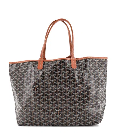Pre-owned Pre-owned Goyard  Goyard Pm Saint Louis Tote Coated Canvas In Black