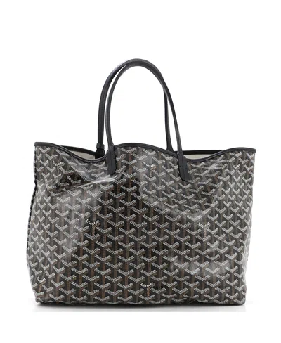 Pre-owned Pre-owned Goyard  Goyard Pm Saint Louis Tote Coated Canvas In Black