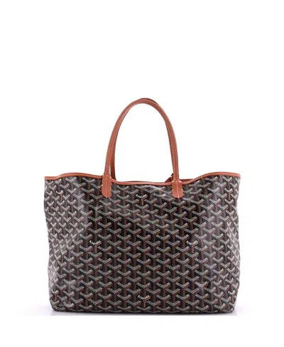 Pre-owned Pre-owned Goyard  Goyard Pm Saint Louis Tote Coated Canvas In Black
