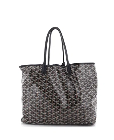 Pre-owned Pre-owned Goyard  Goyard Pm Saint Louis Tote Coated Canvas In Black