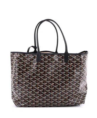 Pre-owned Pre-owned Goyard  Goyard Pm Saint Louis Tote Coated Canvas In Black