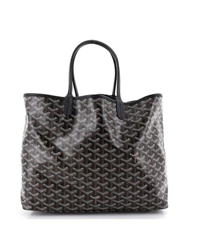 Pre-owned Pre-owned Goyard  Goyard Pm Saint Louis Tote Coated Canvas In Black