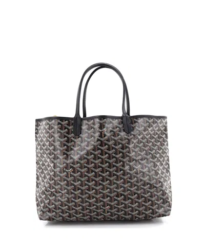 Pre-owned Pre-owned Goyard  Goyard Pm Saint Louis Tote Coated Canvas In Black