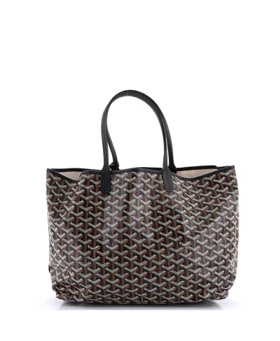 Pre-owned Pre-owned Goyard  Goyard Pm Saint Louis Tote Coated Canvas In Black