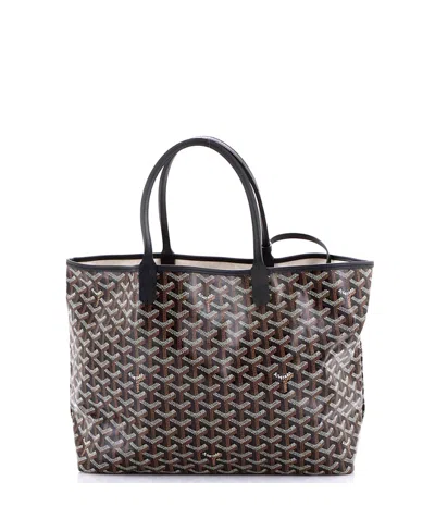 Pre-owned Pre-owned Goyard  Goyard Pm Saint Louis Tote Coated Canvas In Black