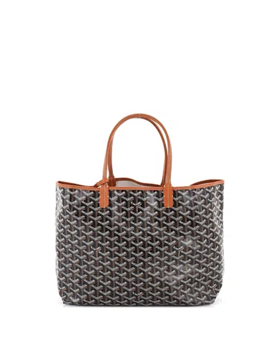 Pre-owned Pre-owned Goyard  Goyard Pm Saint Louis Tote Coated Canvas In Black