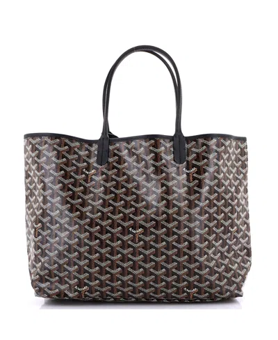 Pre-owned Pre-owned Goyard  Goyard Pm Saint Louis Tote Coated Canvas In Black