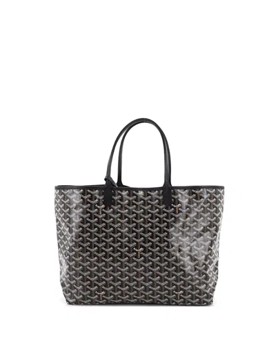 Pre-owned Pre-owned Goyard  Goyard Pm Saint Louis Tote Coated Canvas In Black