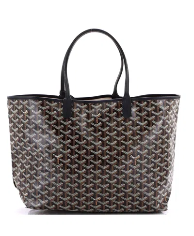 Pre-owned Pre-owned Goyard  Goyard Pm Saint Louis Tote Coated Canvas In Black