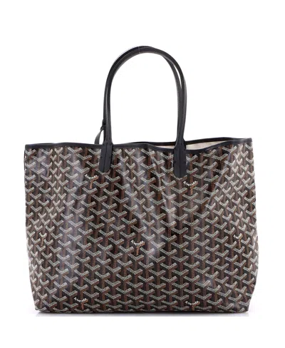 Pre-owned Pre-owned Goyard  Goyard Pm Saint Louis Tote Coated Canvas In Black