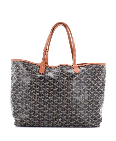 Pre-owned Pre-owned Goyard  Goyard Pm Saint Louis Tote Coated Canvas In Black/ Brown