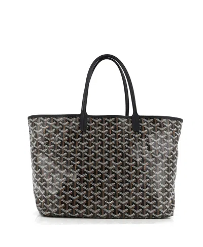 Pre-owned Pre-owned Goyard  Goyard Pm Saint Louis Tote Coated Canvas In Black/ Brown