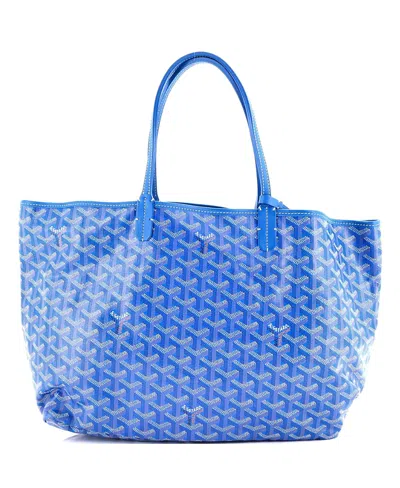 Pre-owned Pre-owned Goyard  Goyard Pm Saint Louis Tote Coated Canvas In Blue