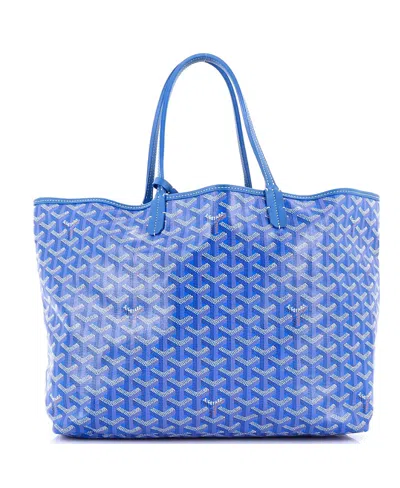 Pre-owned Pre-owned Goyard  Goyard Pm Saint Louis Tote Coated Canvas In Blue