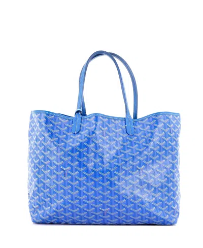 Pre-owned Pre-owned Goyard  Goyard Pm Saint Louis Tote Coated Canvas In Blue