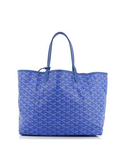 Pre-owned Pre-owned Goyard  Goyard Pm Saint Louis Tote Coated Canvas In Blue