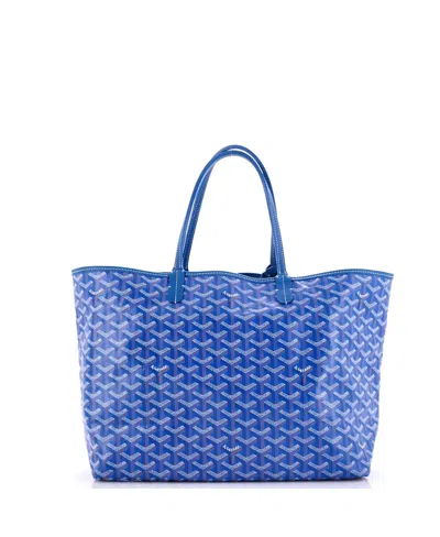 Pre-owned Pre-owned Goyard  Goyard Pm Saint Louis Tote Coated Canvas In Blue
