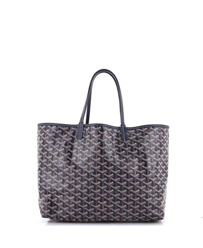 Pre-owned Pre-owned Goyard  Goyard Pm Saint Louis Tote Coated Canvas In Blue