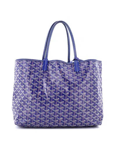 Pre-owned Pre-owned Goyard  Goyard Pm Saint Louis Tote Coated Canvas In Blue