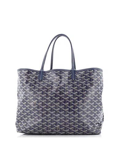 Pre-owned Pre-owned Goyard  Goyard Pm Saint Louis Tote Coated Canvas In Blue