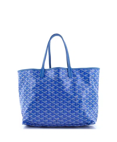 Pre-owned Pre-owned Goyard  Goyard Pm Saint Louis Tote Coated Canvas In Blue