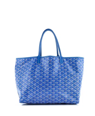 Pre-owned Pre-owned Goyard  Goyard Pm Saint Louis Tote Coated Canvas In Blue
