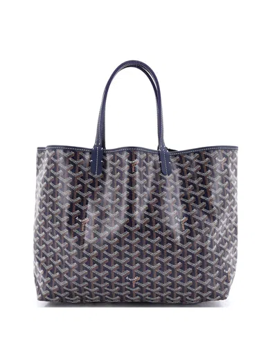 Pre-owned Pre-owned Goyard  Goyard Pm Saint Louis Tote Coated Canvas In Blue