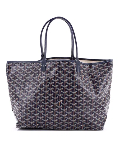 Pre-owned Pre-owned Goyard  Goyard Pm Saint Louis Tote Coated Canvas In Blue
