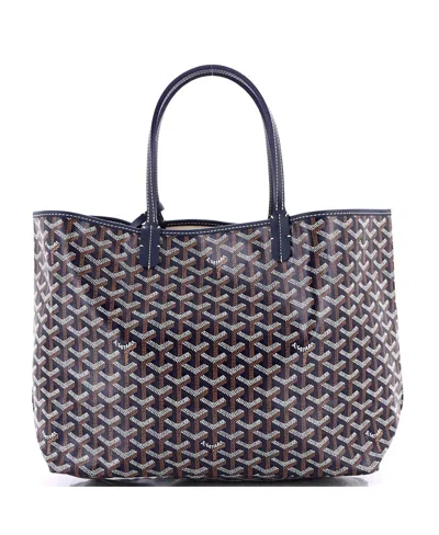 Pre-owned Pre-owned Goyard  Goyard Pm Saint Louis Tote Coated Canvas In Blue