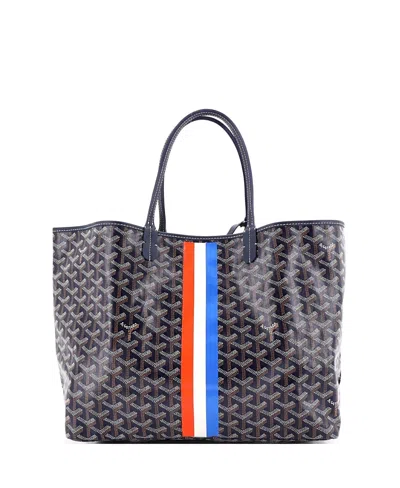 Pre-owned Pre-owned Goyard  Goyard Pm Saint Louis Tote Coated Canvas In Blue