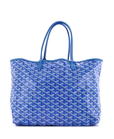 Pre-owned Pre-owned Goyard  Goyard Pm Saint Louis Tote Coated Canvas In Blue