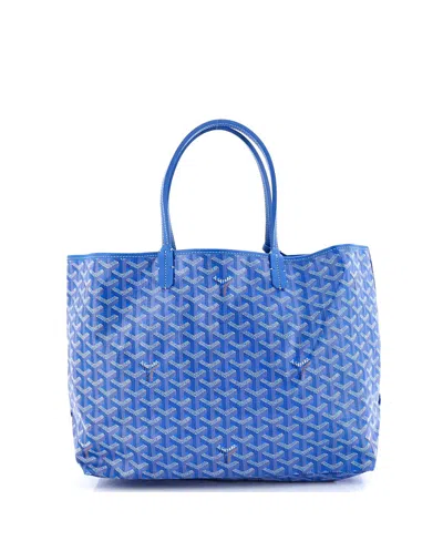 Pre-owned Pre-owned Goyard  Goyard Pm Saint Louis Tote Coated Canvas In Blue