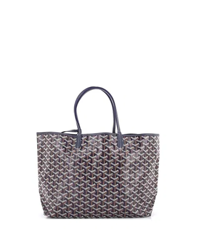 Pre-owned Pre-owned Goyard  Goyard Pm Saint Louis Tote Coated Canvas In Blue
