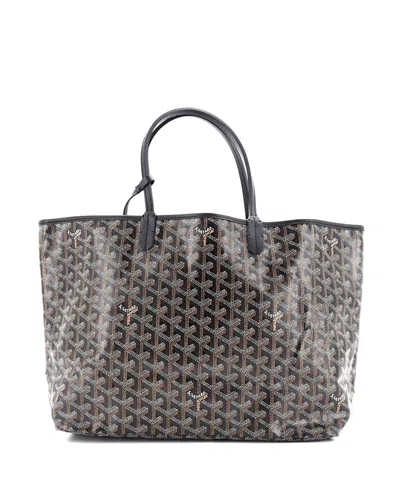 Pre-owned Pre-owned Goyard  Goyard Pm Saint Louis Tote Coated Canvas In Brown/ Black