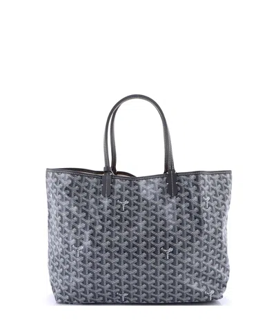 Pre-owned Pre-owned Goyard  Goyard Pm Saint Louis Tote Coated Canvas In Gray