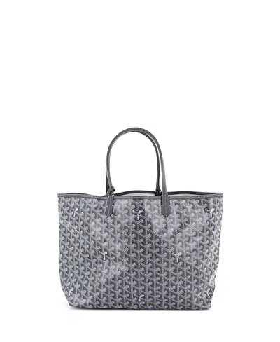 Pre-owned Pre-owned Goyard  Goyard Pm Saint Louis Tote Coated Canvas In Gray