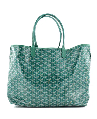 Pre-owned Pre-owned Goyard  Goyard Pm Saint Louis Tote Coated Canvas In Green