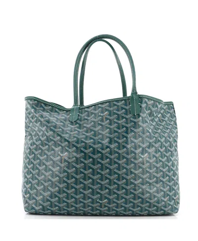 Pre-owned Pre-owned Goyard  Goyard Pm Saint Louis Tote Coated Canvas In Green