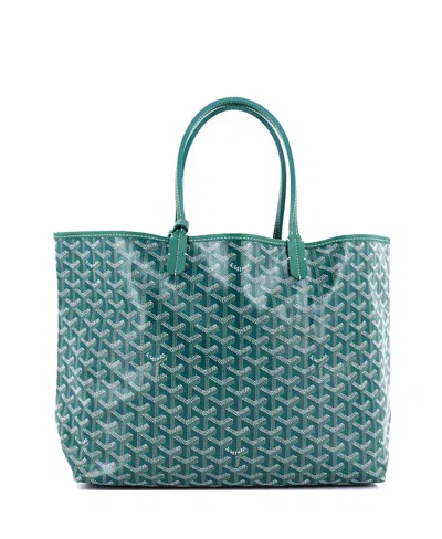 Pre-owned Pre-owned Goyard  Goyard Pm Saint Louis Tote Coated Canvas In Green