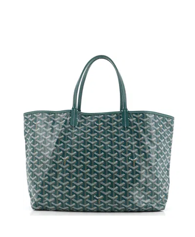Pre-owned Pre-owned Goyard  Goyard Pm Saint Louis Tote Coated Canvas In Green